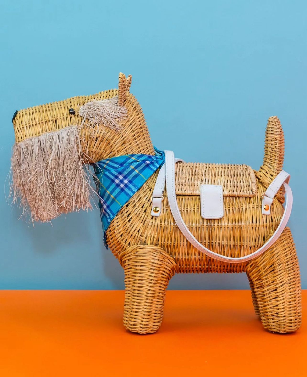 Wicker Darling Terrier Bag