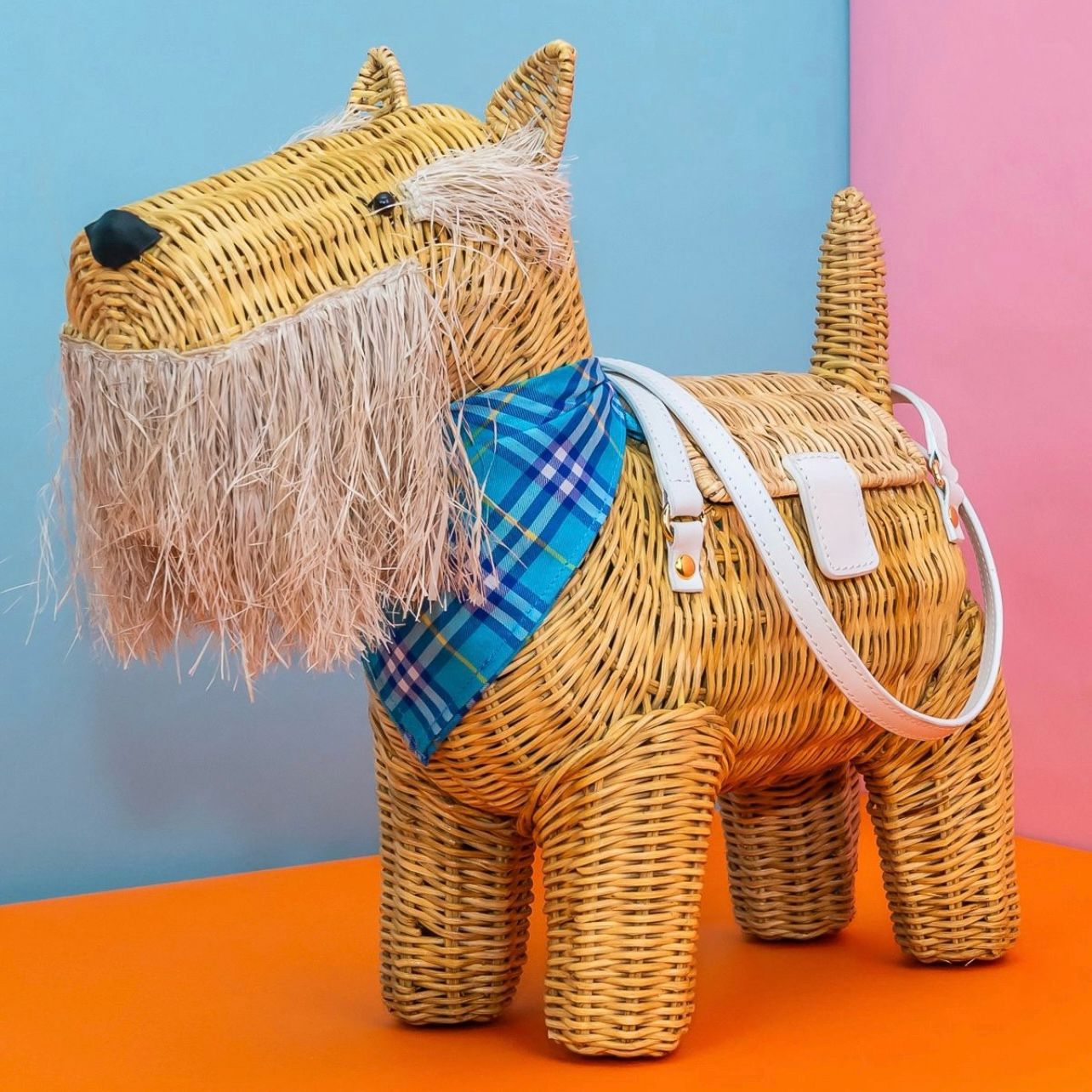 Wicker Darling Terrier Bag