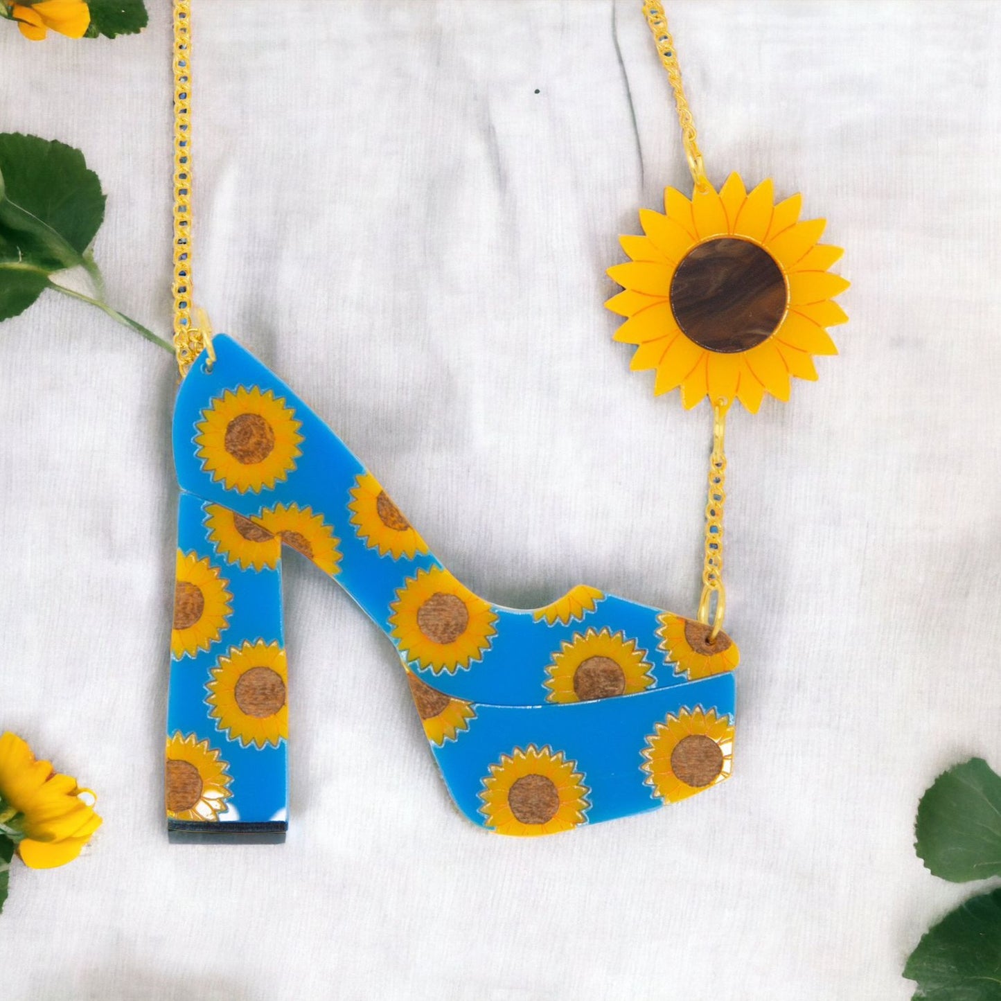 Acrylic Sunflower Necklace